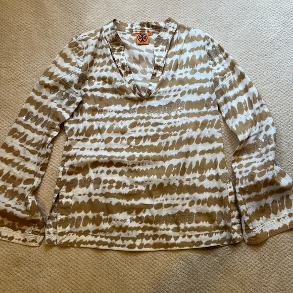 Tory Burch Stephanie Sequin Embellished Tunic - Picture 1 of 4